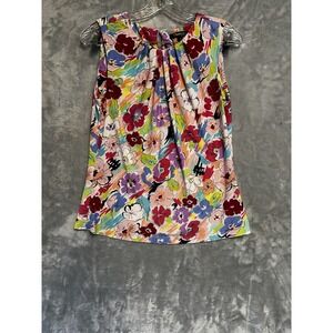 Chadwicks of Boston Sleeveless Top Women Medium Multi-Color Excellent Floral